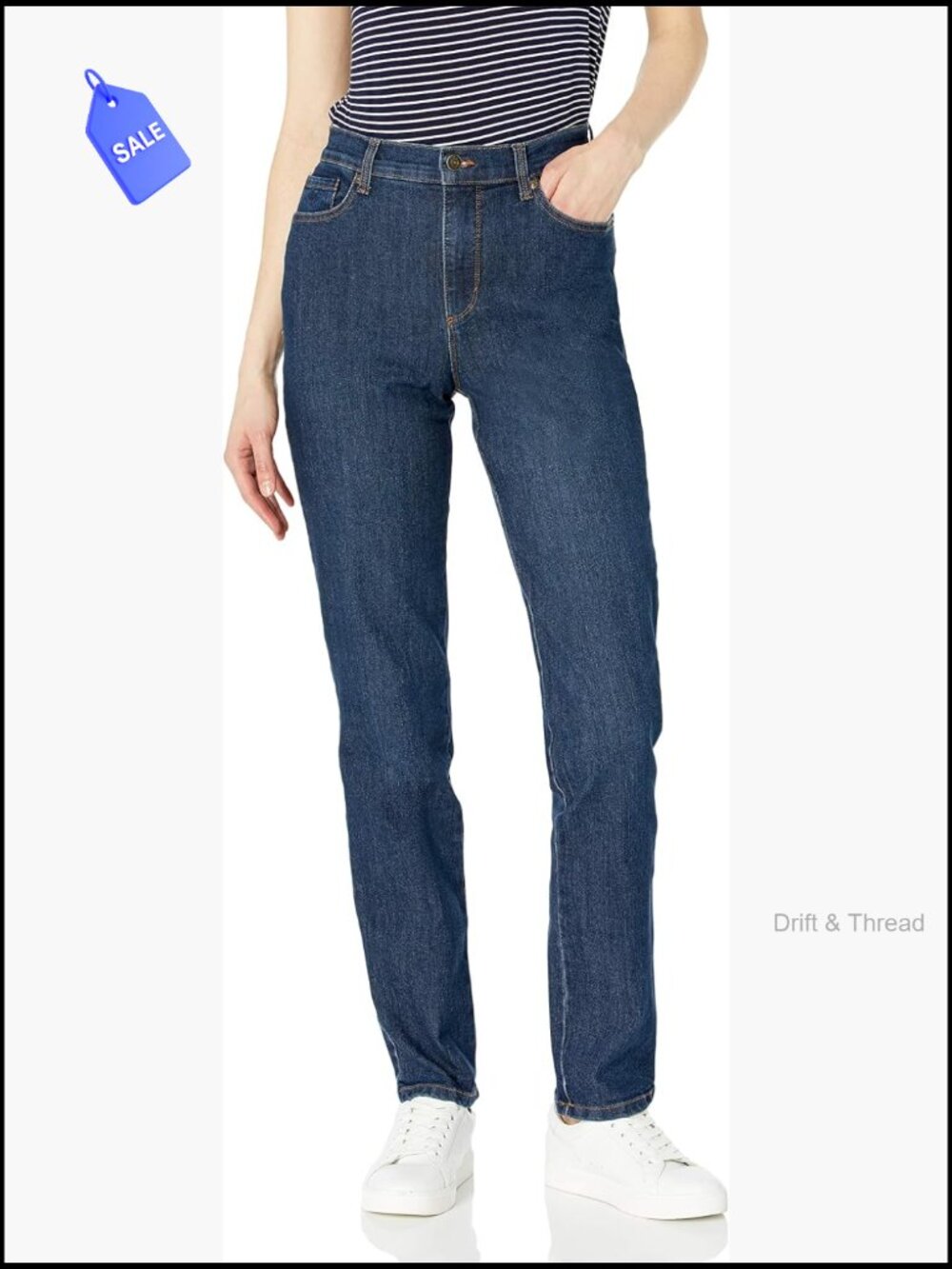 High Rise Tapered Stretch Jeans 5-Pocket 31" Inseam